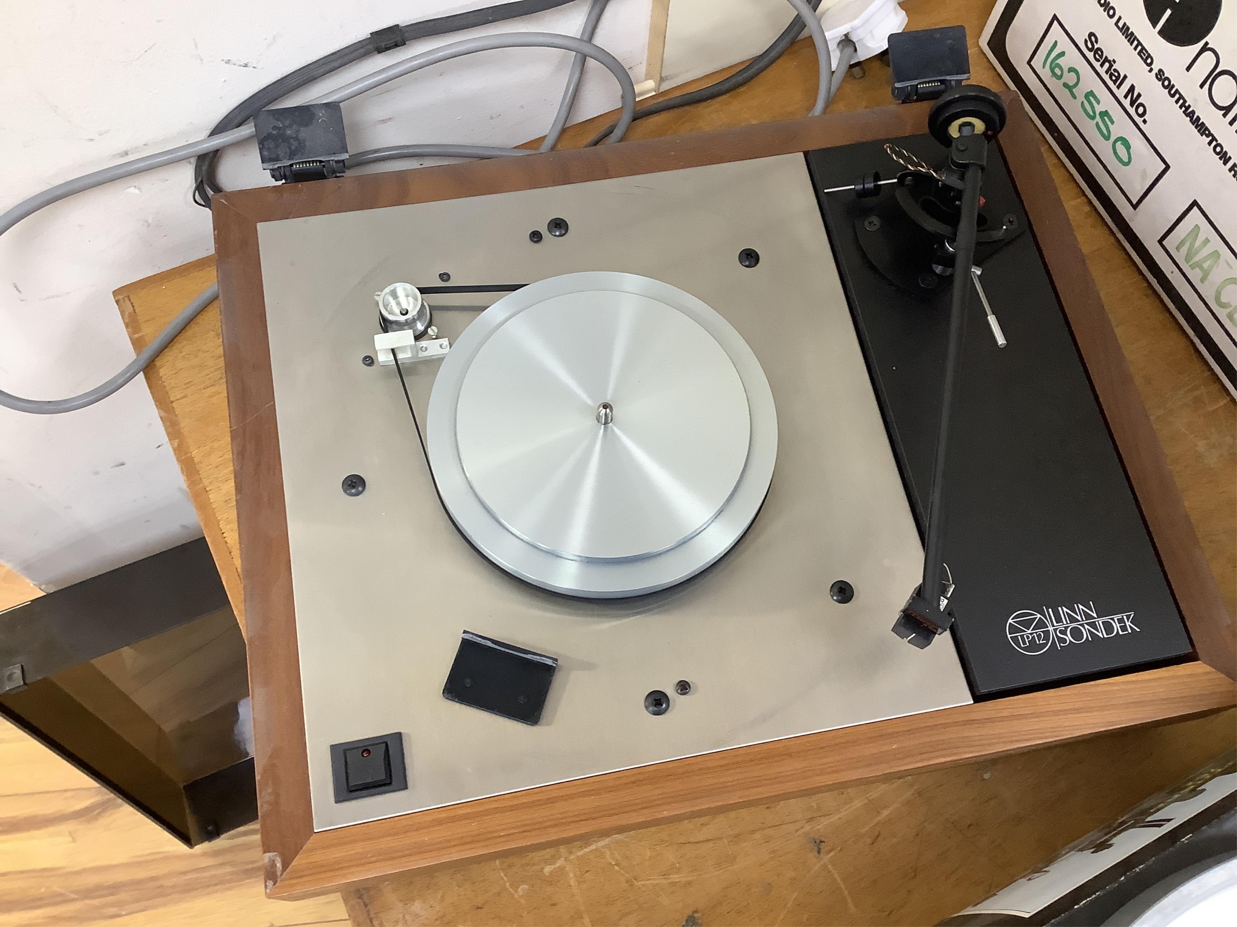 A Linn Sondek LP12 hi-fi transcription turntable record player, serial number 26201